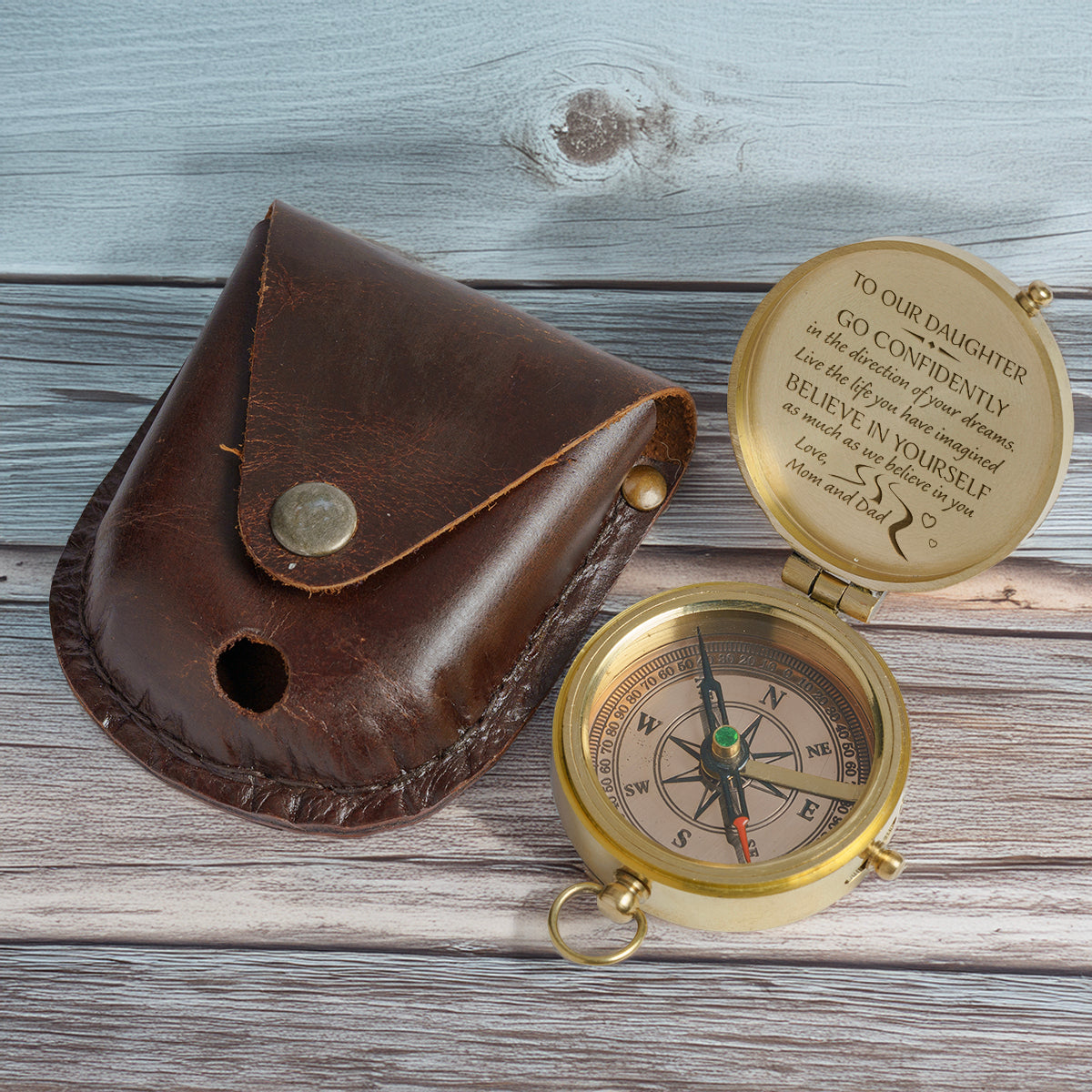Personalized Engraved Compass - Family - To Our Daughter - Believe In Yourself - Gpb17008