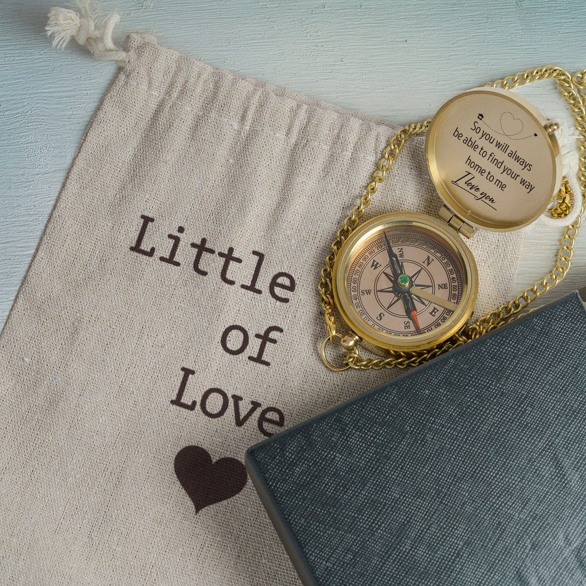 Personalized Compass Gift - For The One Who Needs Reminding - You’re Never Alone - Gpb14002