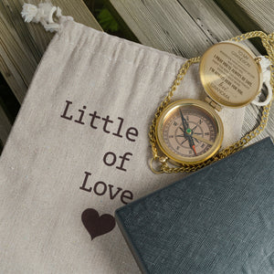 Personalized Engraved Compass - Family - To My Grandson - From Grandma - I Pray You'll Always Be Safe - Gpb22002