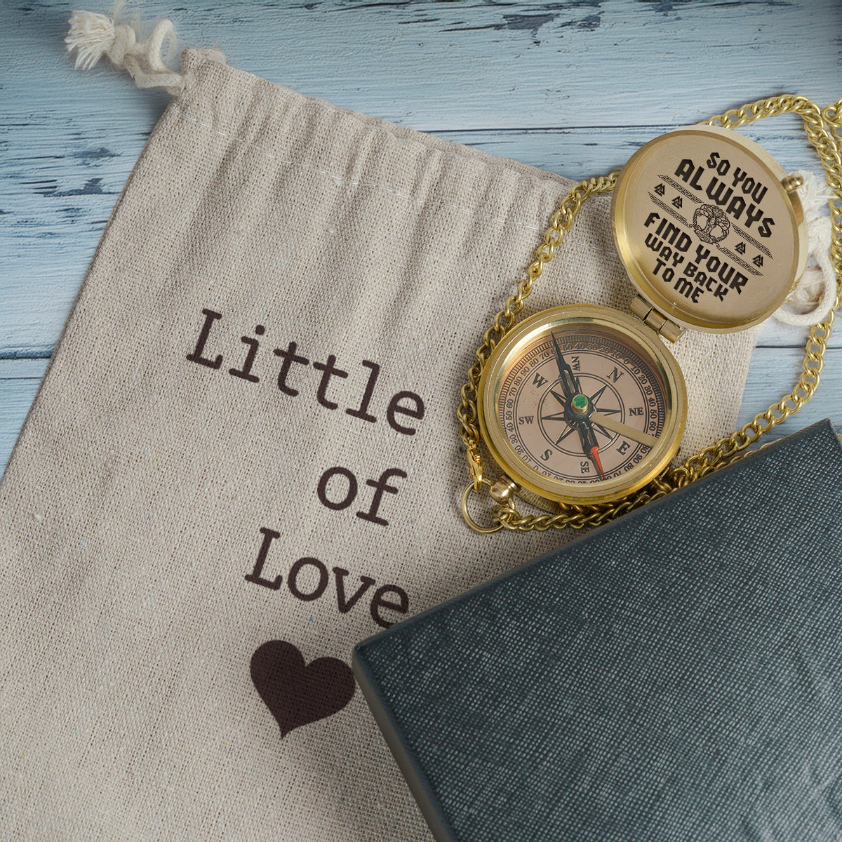 Personalized Engraved Viking Compass - Gpb26040