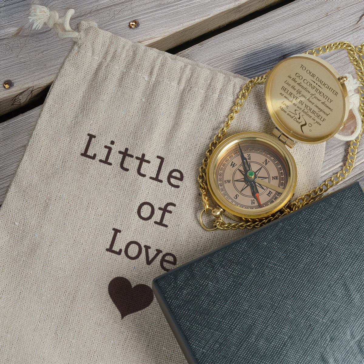 Personalized Engraved Compass - Family - To Our Daughter - Believe In Yourself - Gpb17008