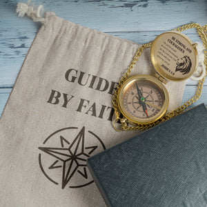 One Step with Faith, Forever Guided - Be Strong And Courageous - Confirmation Compass - Gpb16080