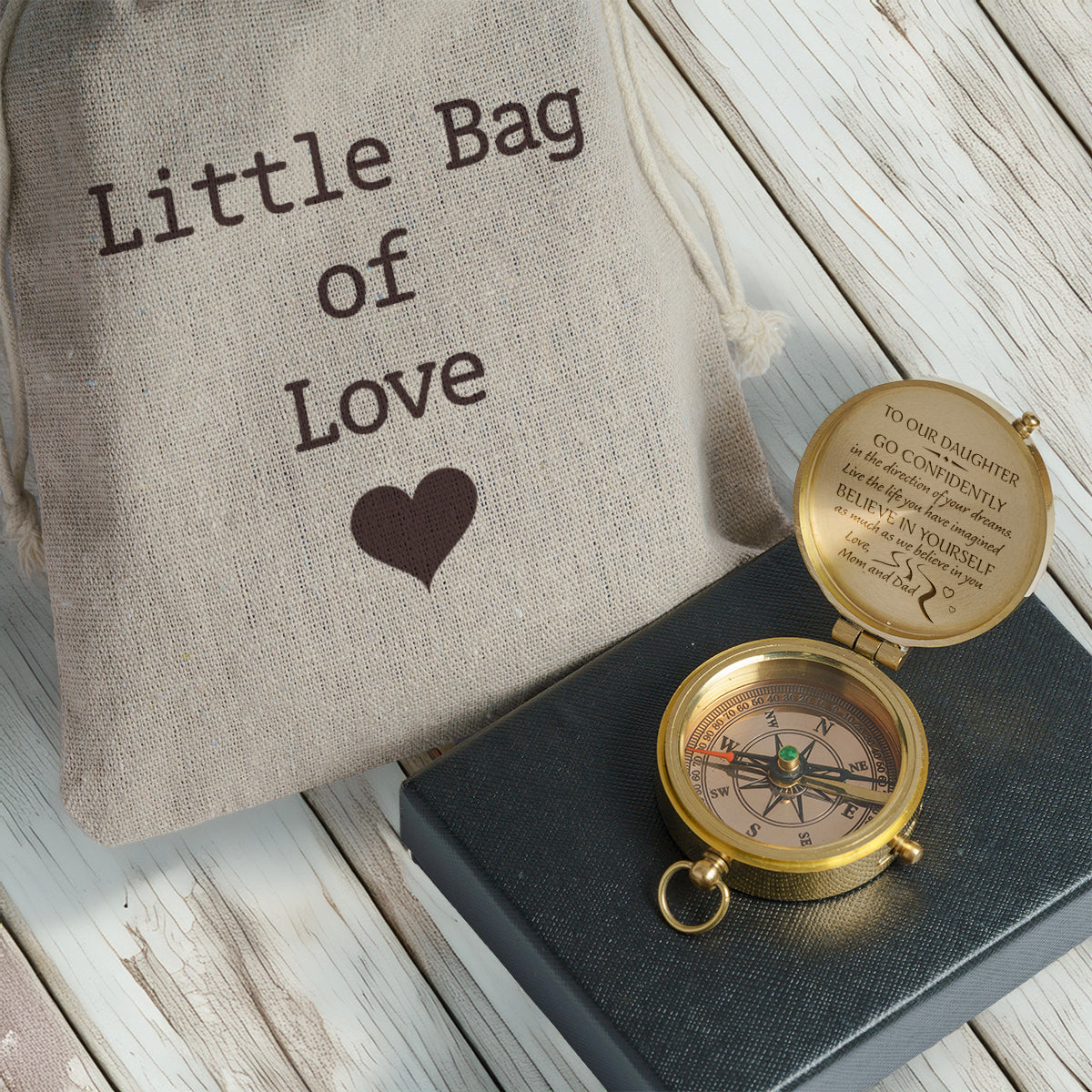 Personalized Engraved Compass - Family - To Our Daughter - Believe In Yourself - Gpb17008