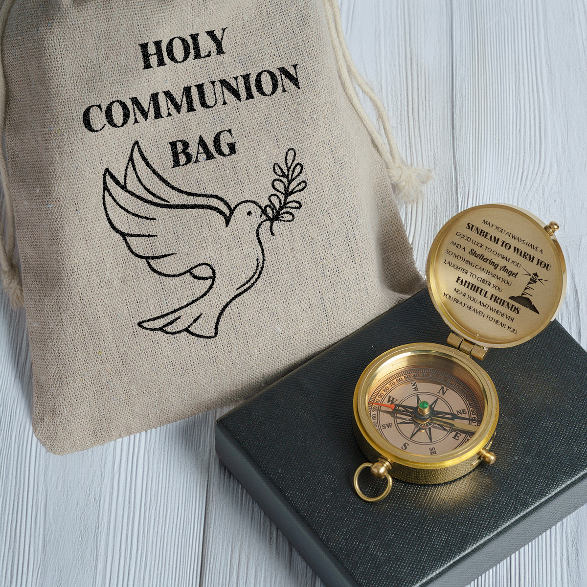 One Step with Faith, Forever Guided - Whenever You Pray Heaven To Hear You - Baptism & Communion Compass - Gpb16085