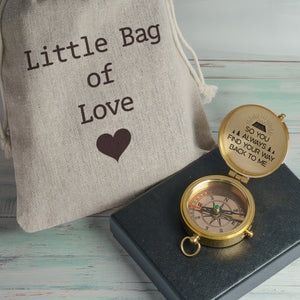 Personalized Compass - Valentine, Anniversary, Romantic Gift For Couple - So Even From Miles Away, Your Love Still Guides Them Home - Gpb26255