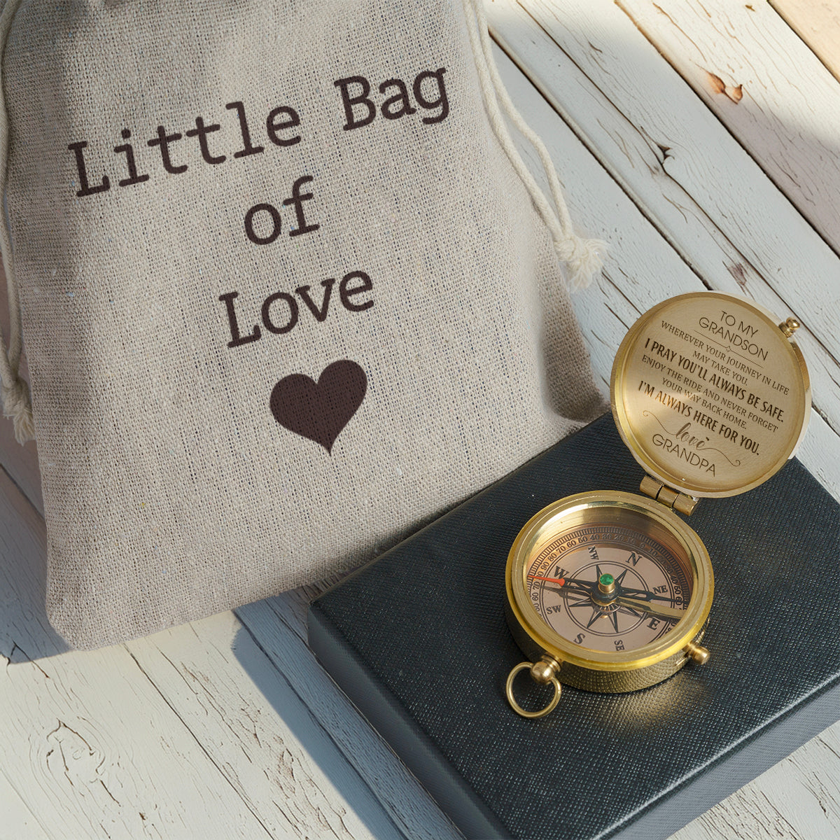 Personalized Compass To Grandson - I'm Always Here For You - Gpb22001