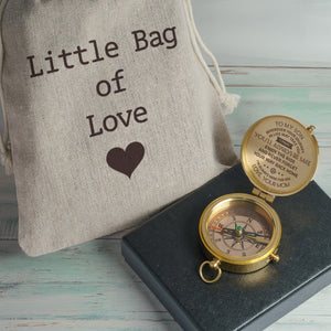 Personalized Engraved Compass - To My Son, I Pray You'll Always Be Safe - Love, Your Mom - Gpb16002