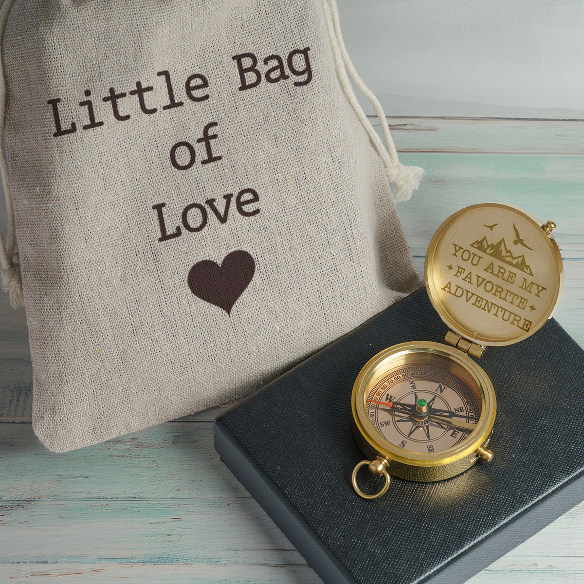 Personalized Engraved Compass - 10th & 50th Anniversary Gift - Gpb26247