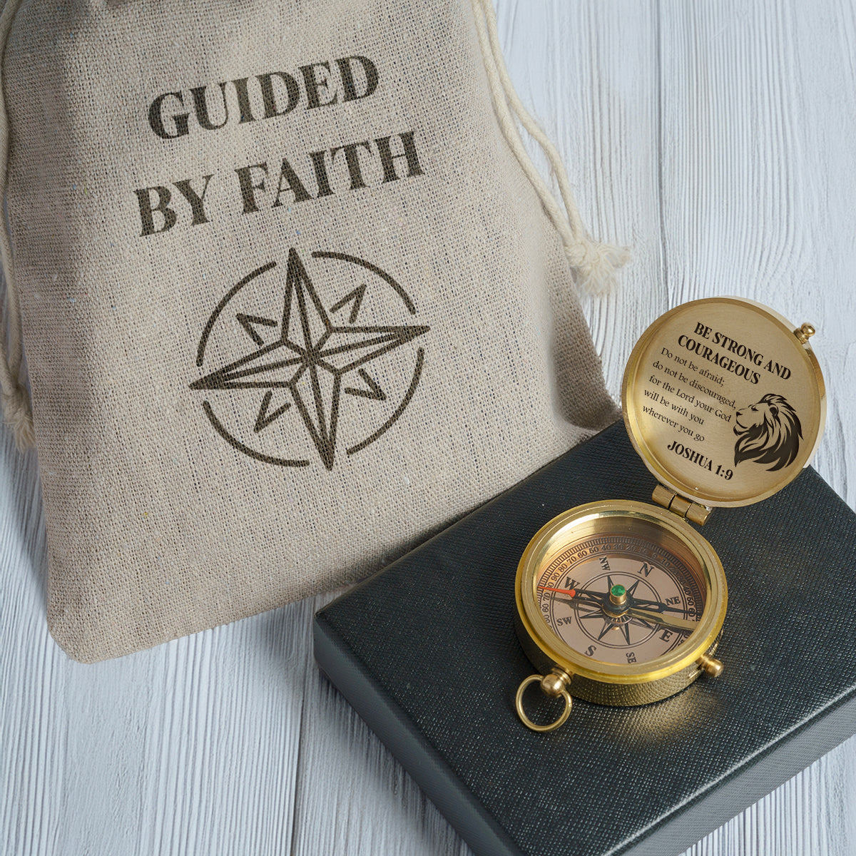 One Step with Faith, Forever Guided - Be Strong And Courageous - Confirmation Compass - Gpb16080