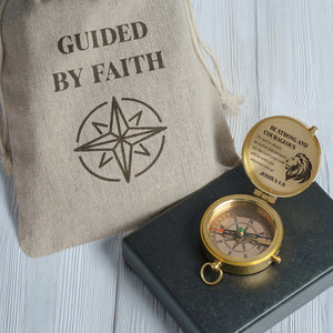 One Step with Faith, Forever Guided - Be Strong And Courageous - Confirmation Compass - Gpb16080