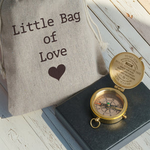 Personalized Engraved Compass - To My Son, I Pray You'll Always Be Safe - Love, Your Dad - Gpb16003