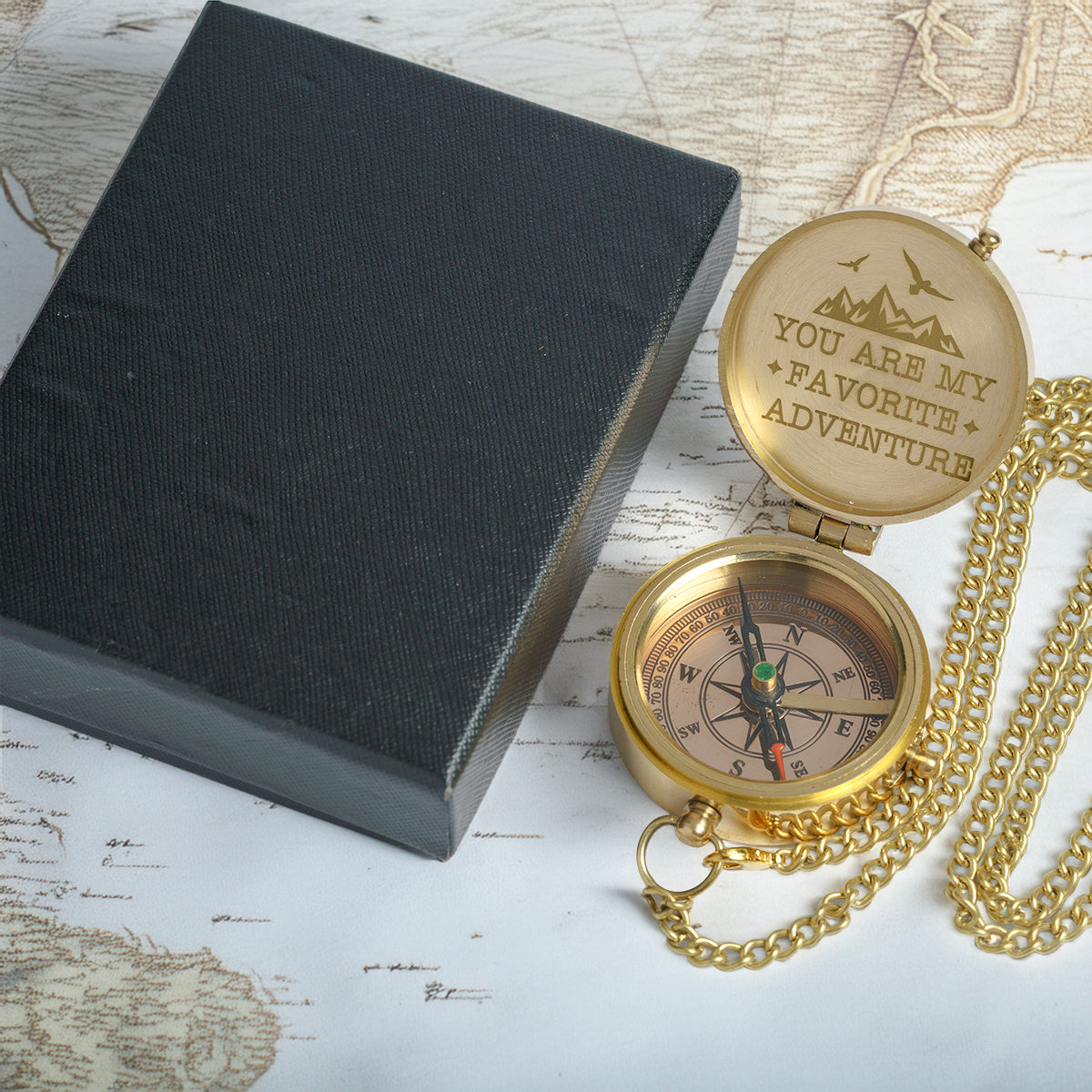 Personalized Engraved Compass - 10th & 50th Anniversary Gift - Gpb26247