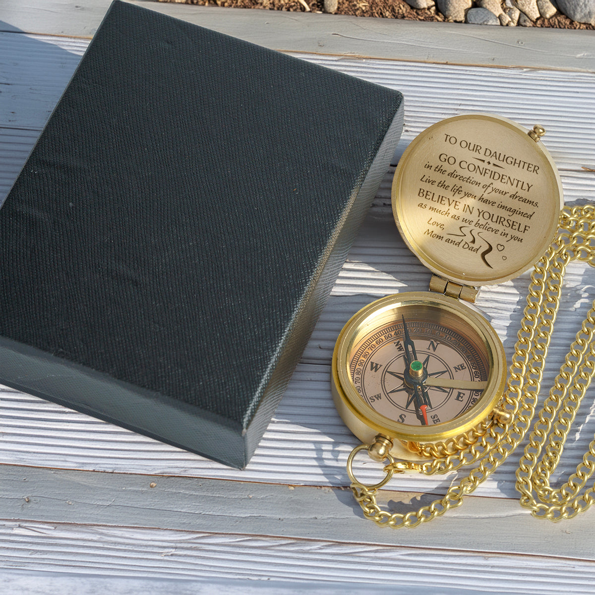 Personalized Engraved Compass - Family - To Our Daughter - Believe In Yourself - Gpb17008