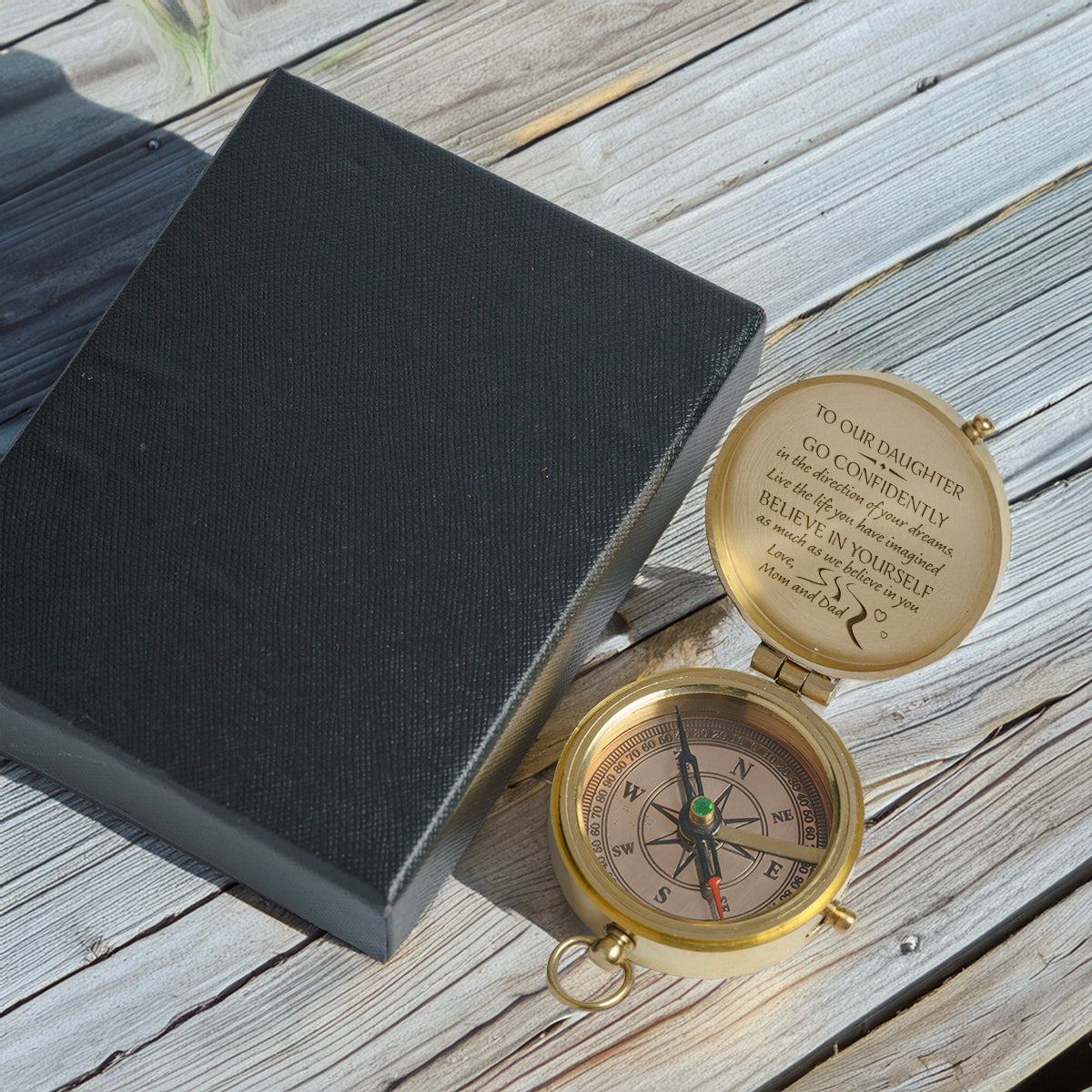 Personalized Engraved Compass - Family - To Our Daughter - Believe In Yourself - Gpb17008