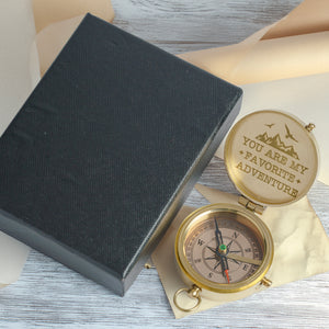 Personalized Engraved Compass - 10th & 50th Anniversary Gift - Gpb26247