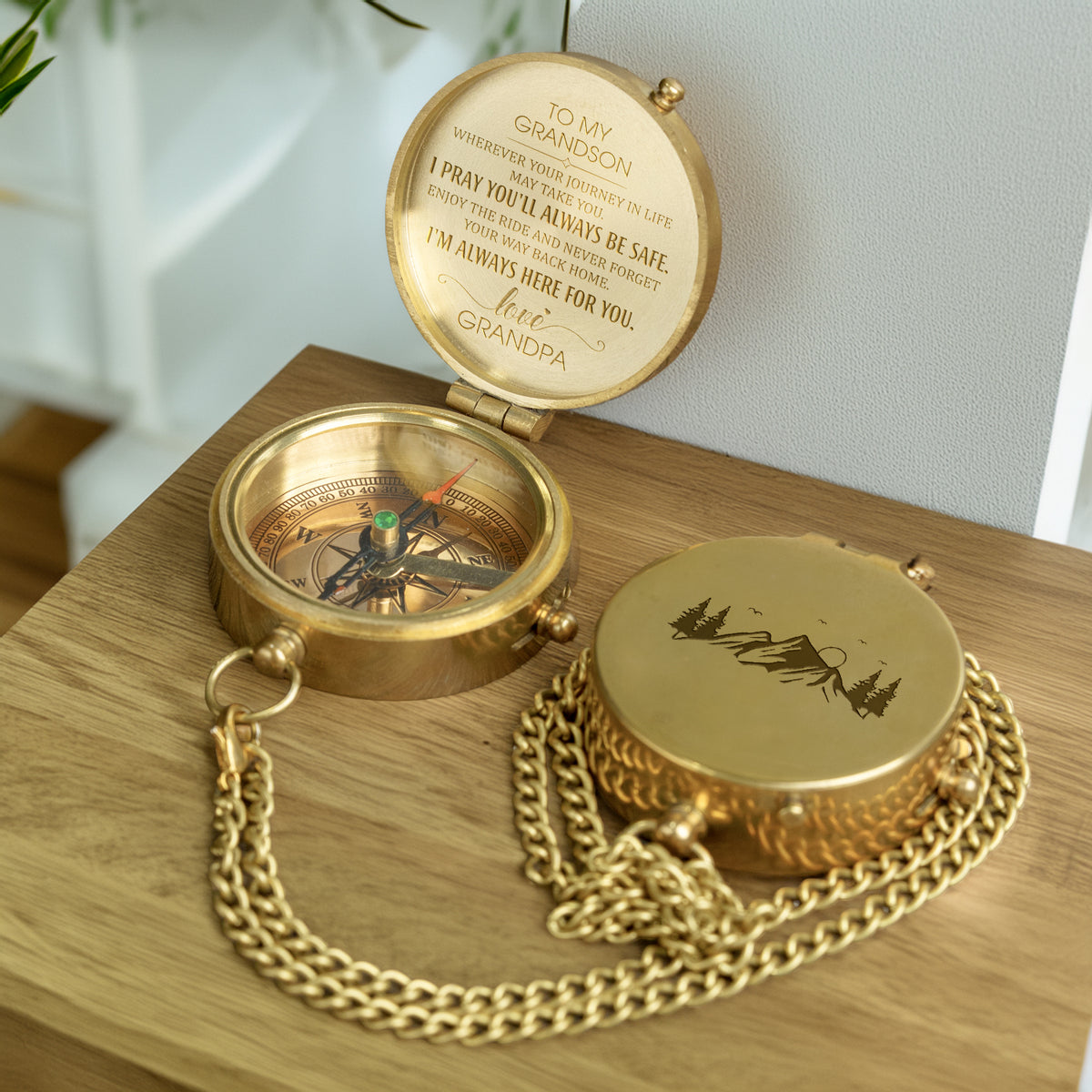 Personalized Compass To Grandson - I'm Always Here For You - Gpb22001