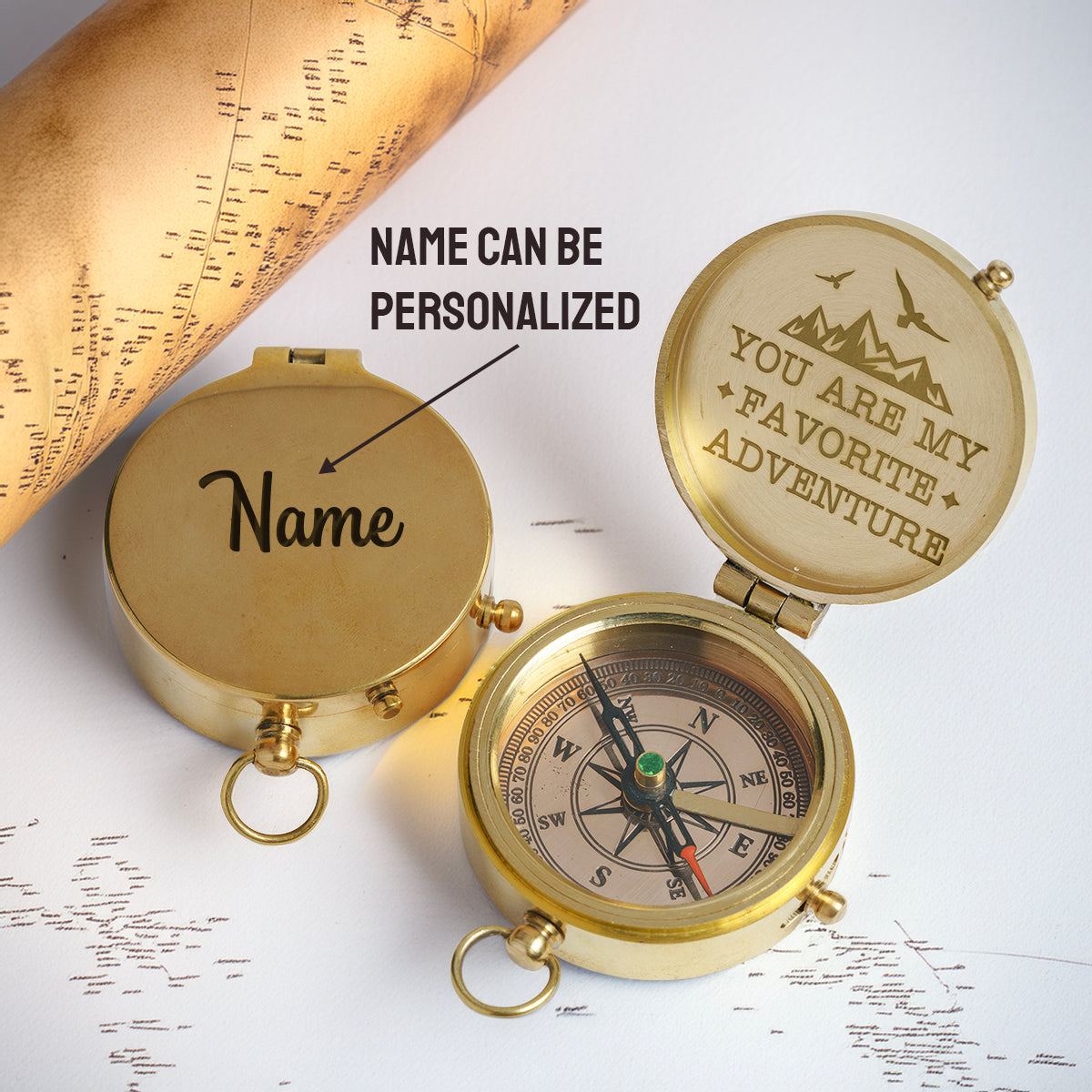 Personalized Compass Gift – For When They Can’t Hold Your Hand, Let Them Hold This - Gpb26046
