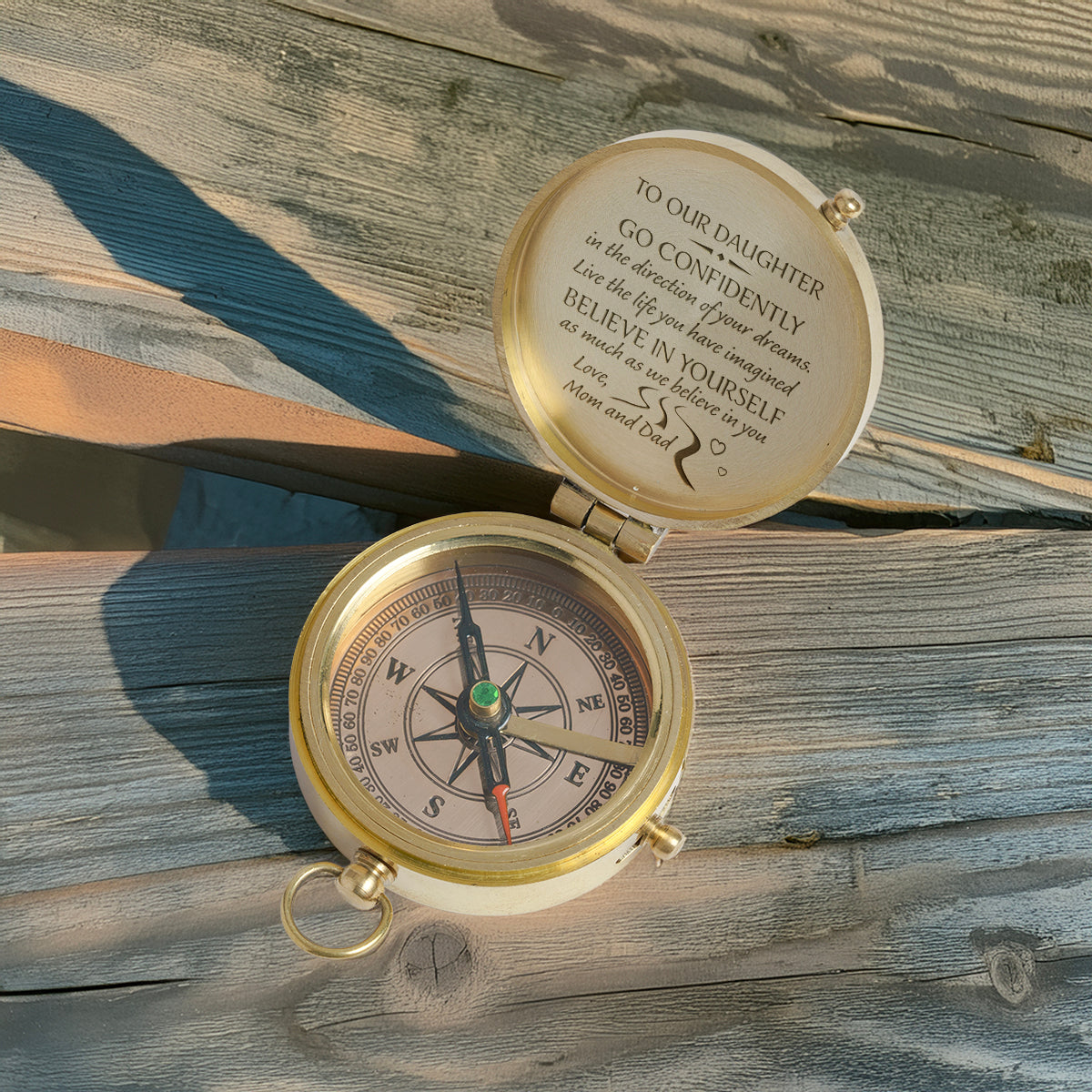 Personalized Engraved Compass - Family - To Our Daughter - Believe In Yourself - Gpb17008