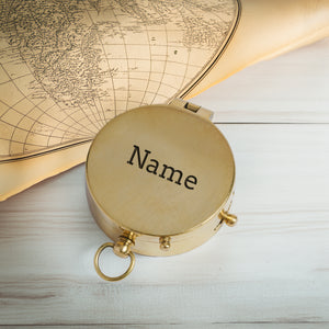 Personalized Engraved Compass - To My Son, I Pray You'll Always Be Safe - Love, Your Mom - Gpb16002
