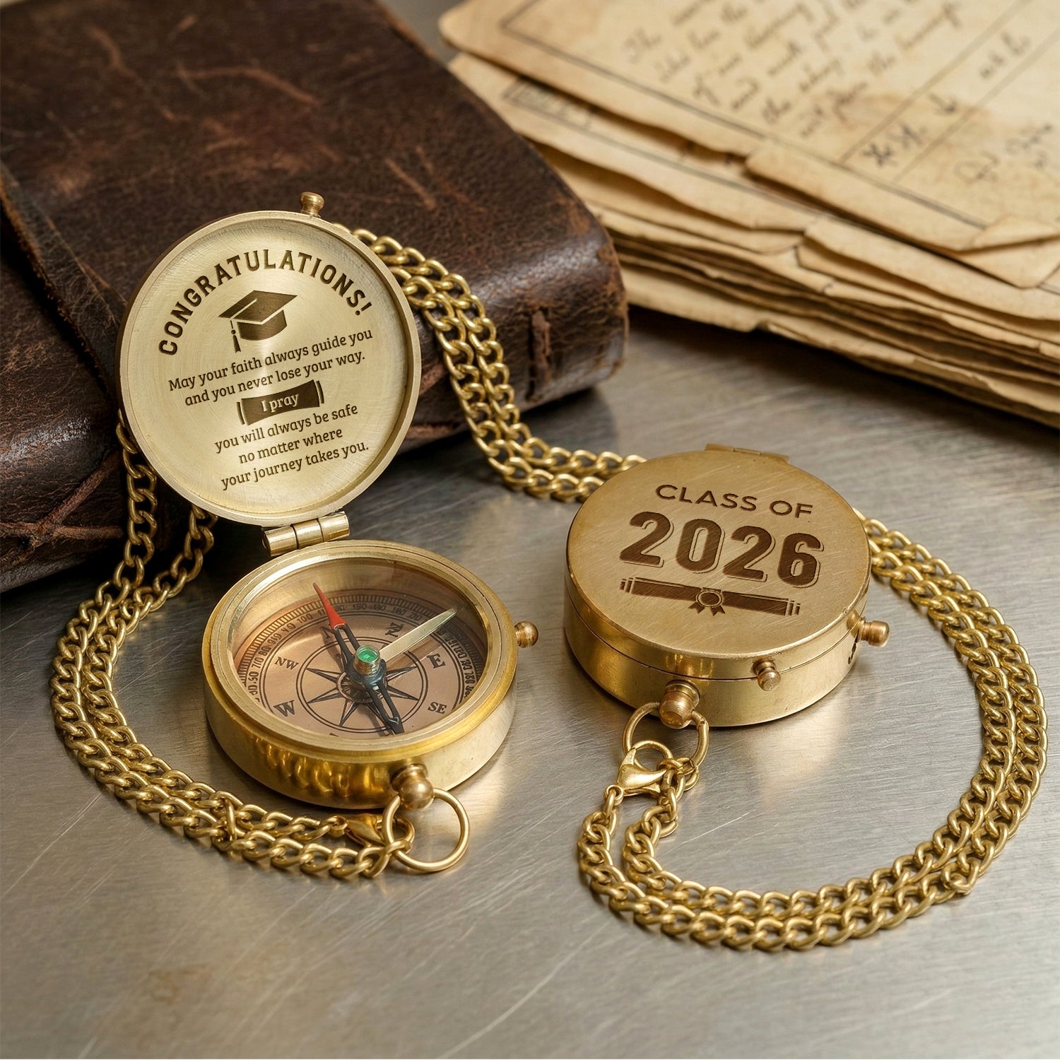 Personalized Engraved Compass - Family - To My Son Daughter Grandson Granddaughter - Gpb16077