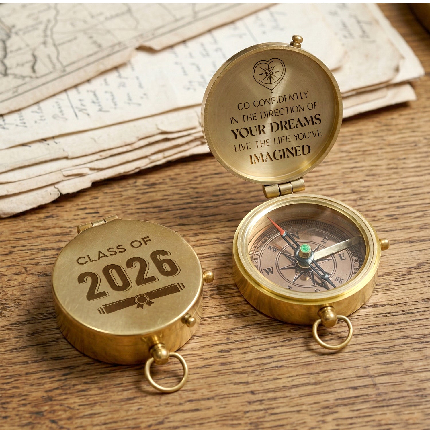 Personalized Engraved Compass - Family - To My Son Daughter Grandson Granddaughter - Live The Life You've - Gpb16078