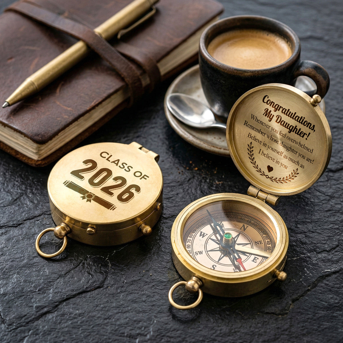 Personalized Engraved Compass - Family - To My Daughter - Believe In Yourself As Much As I Believe In You - Gpb17015