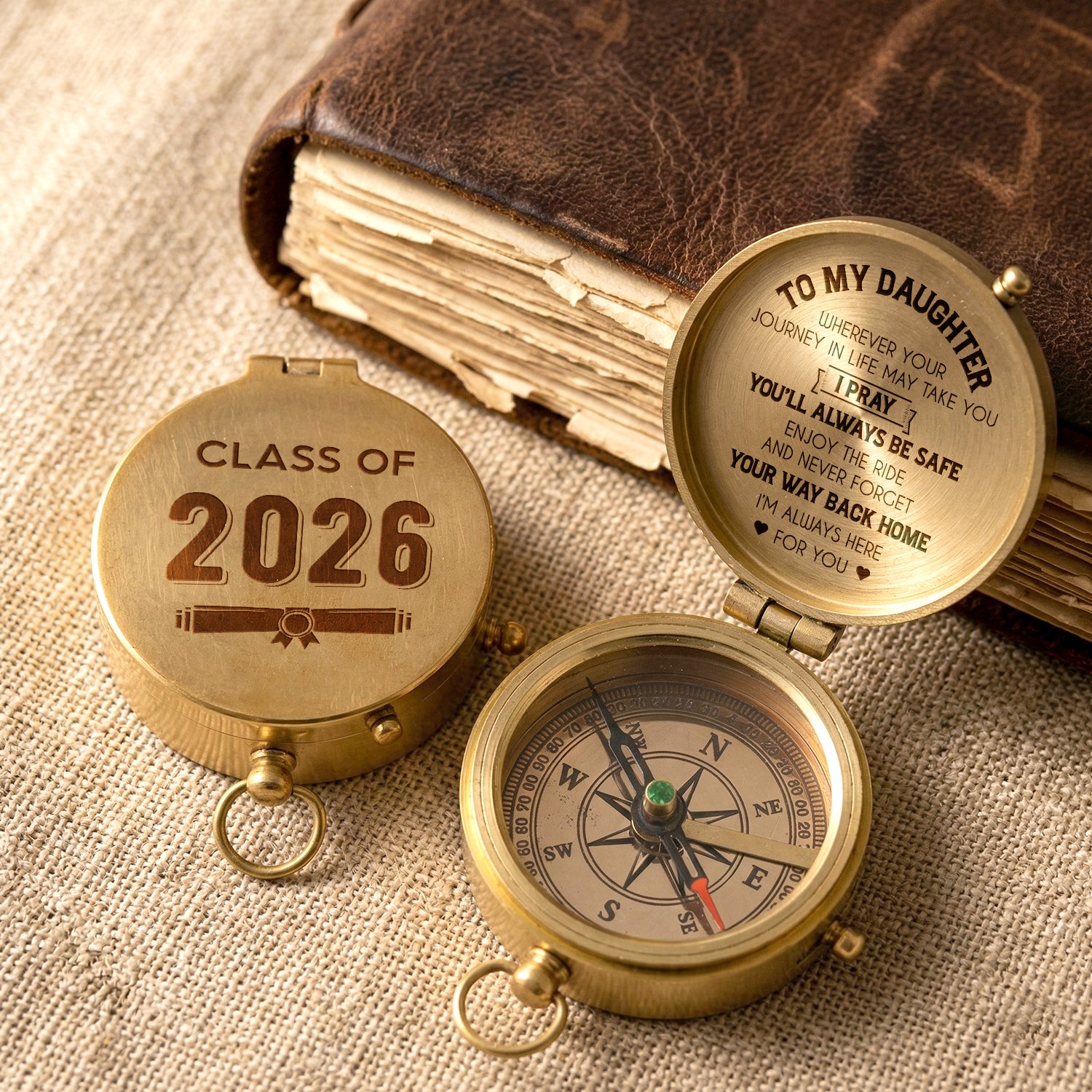 Personalized Engraved Compass - Family - To My Daughter - I’m Always Here For You - Gpb17016