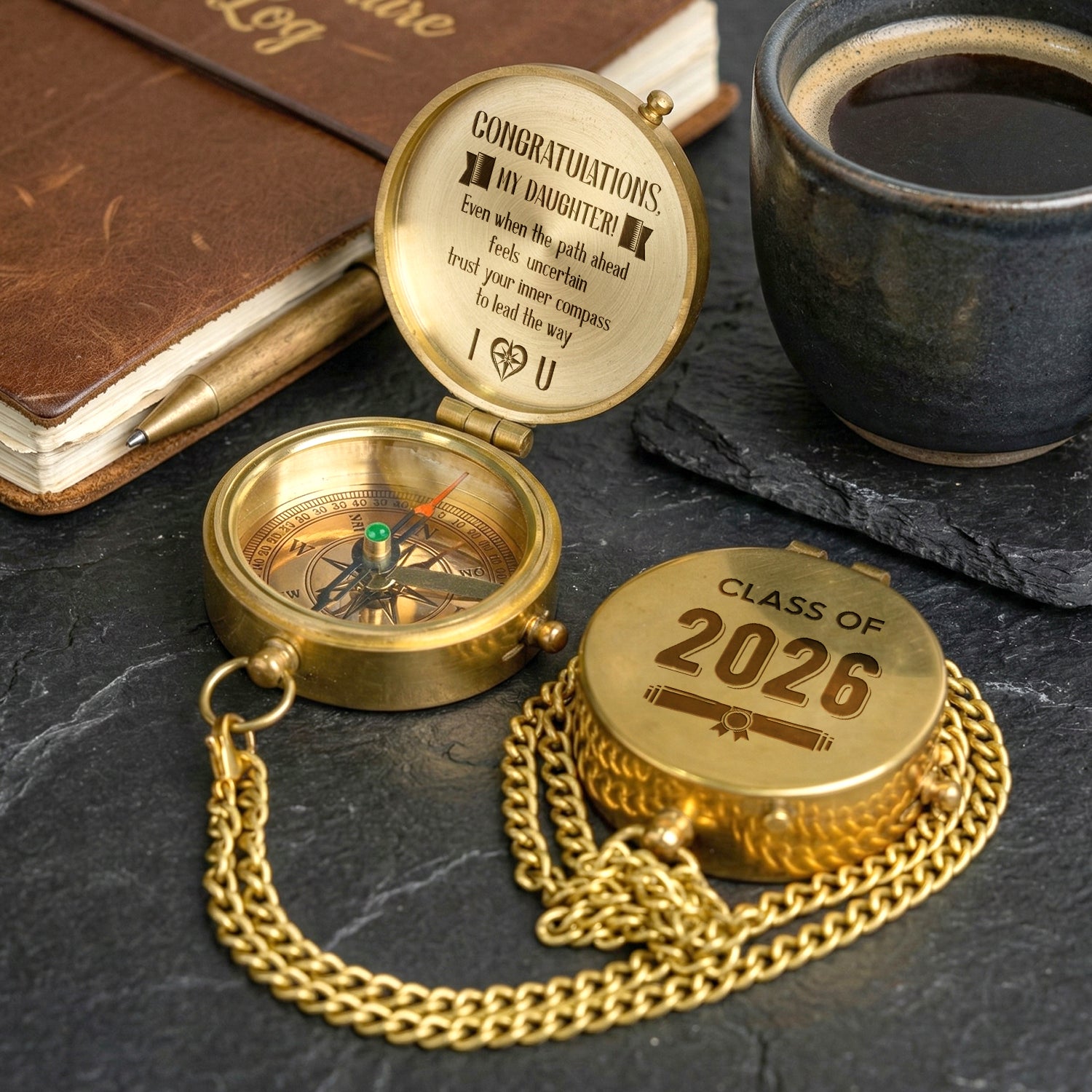 Personalized Engraved Compass - Family - To My Daughter - Congratulations - Gpb17017