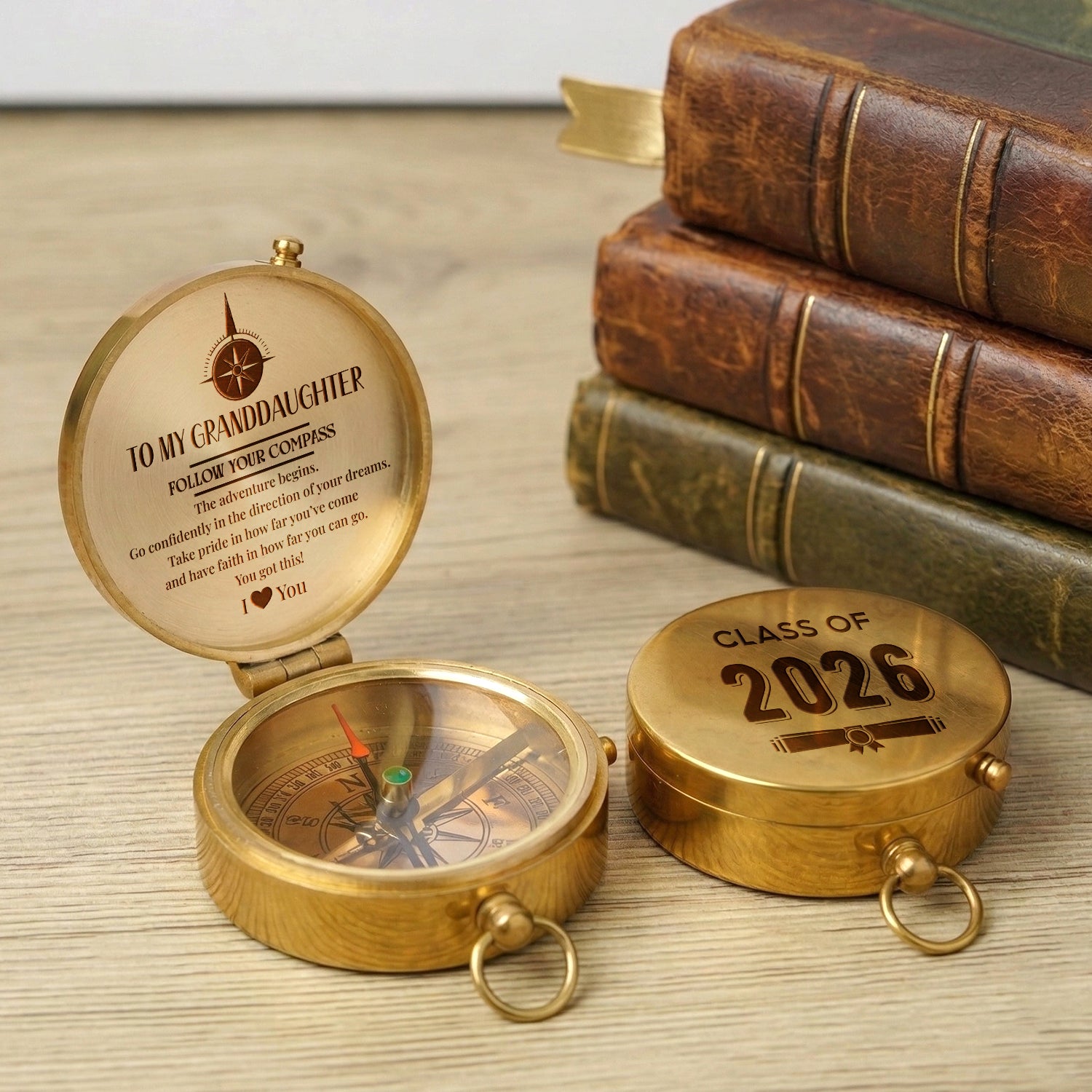 Personalized Engraved Compass - Family - To My Granddaughter - Go Confidently In The Direction Of Your Dreams - Gpb23014