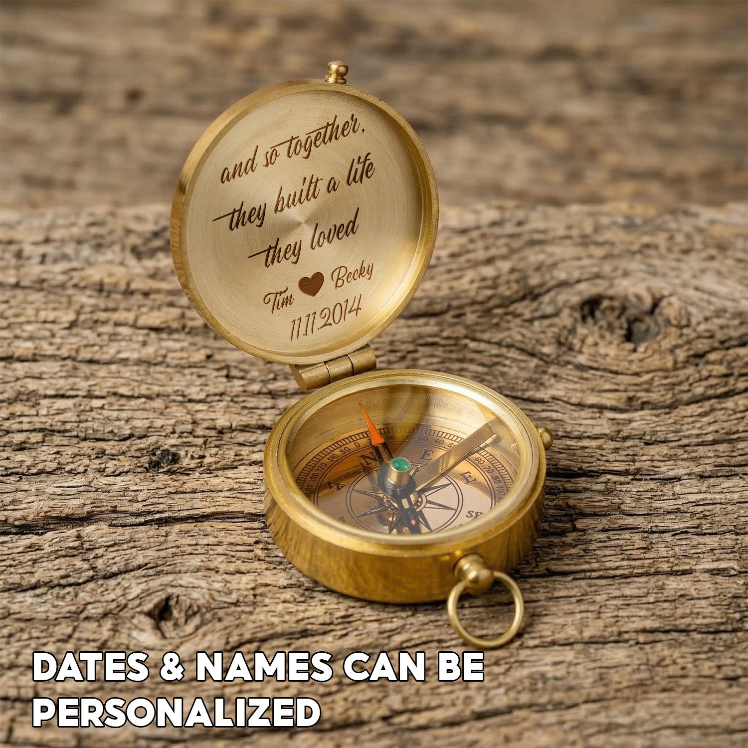 Personalized Engraved Compass - Camping - To Him - They Built A Life They Loved - Gpb26291