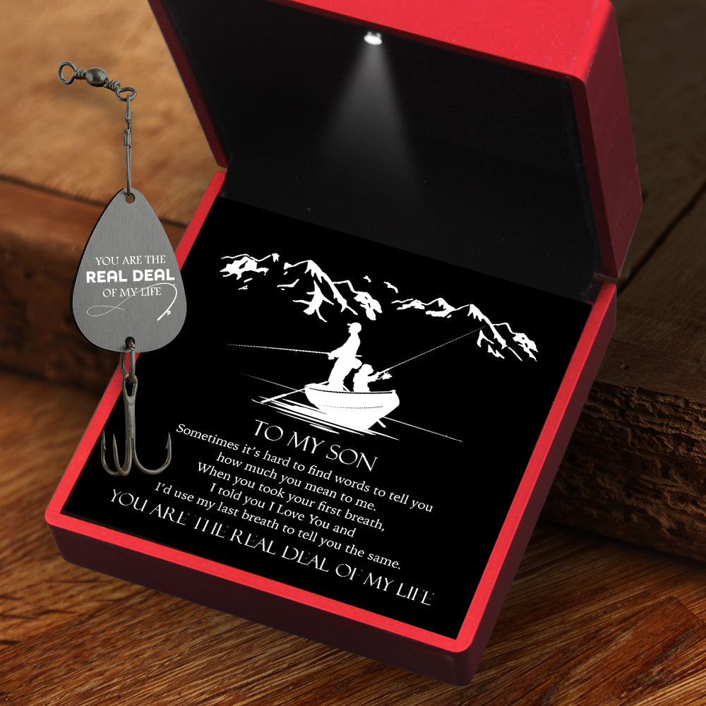 Personalized Engraved Fishing Hook - Fishing - To My Son - You Are The Real Deal Of My Life - Gfa16007