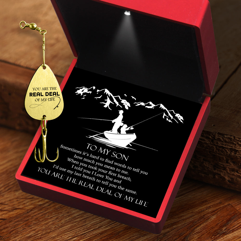 Personalized Engraved Fishing Hook - Fishing - To My Son - You Are The Real Deal Of My Life - Gfa16007