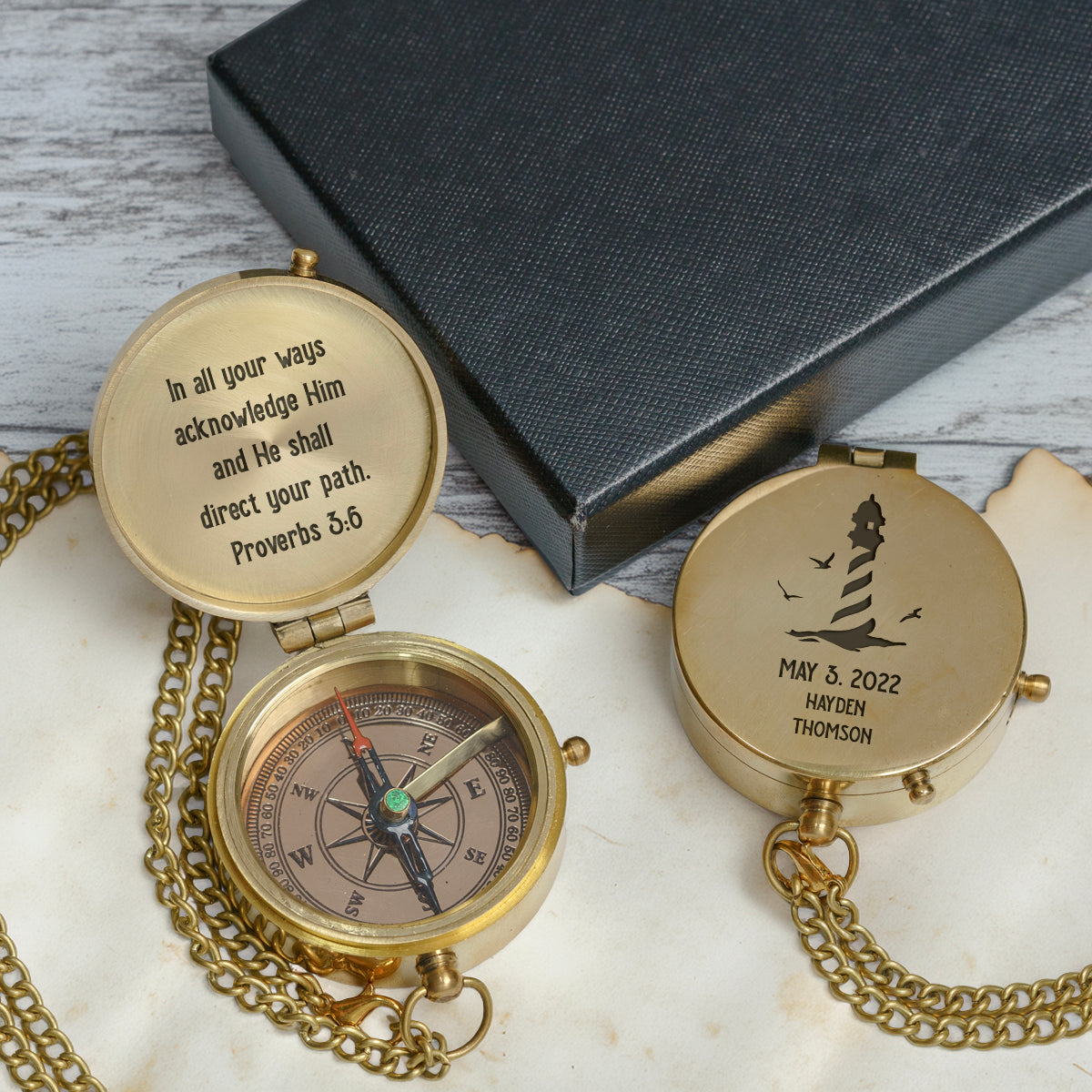 One Step with Faith, Forever Guided - In All Your Ways Acknowledge Him - Baptism & Communion Compass - Gpb16081