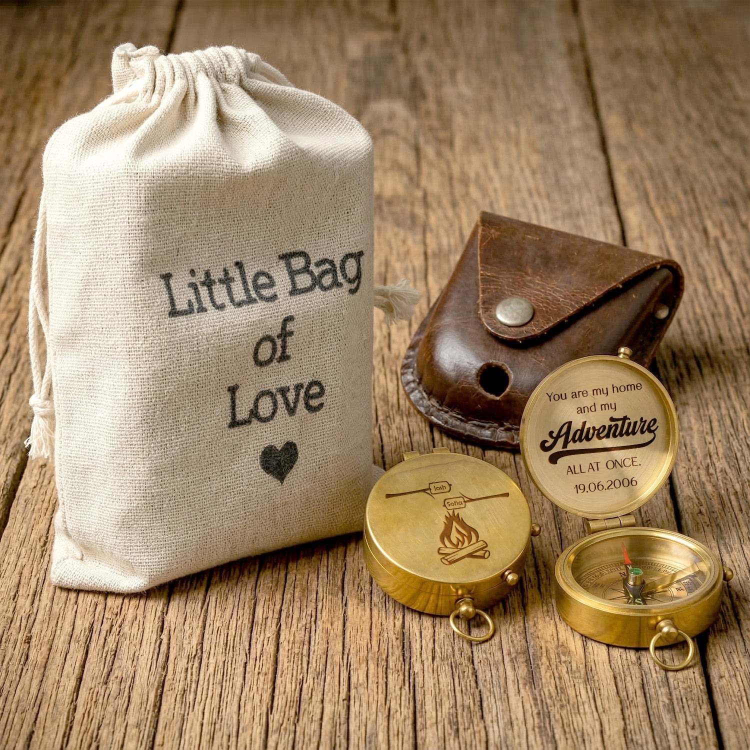 Personalized Engraved Compass - Camping - To Him - You Are My Home And My Adventure - Gpb26287