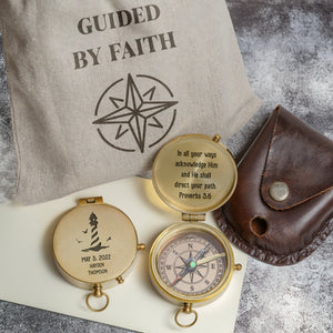 One Step with Faith, Forever Guided - In All Your Ways Acknowledge Him - Communion & Confirmation Compass - Gpb16081