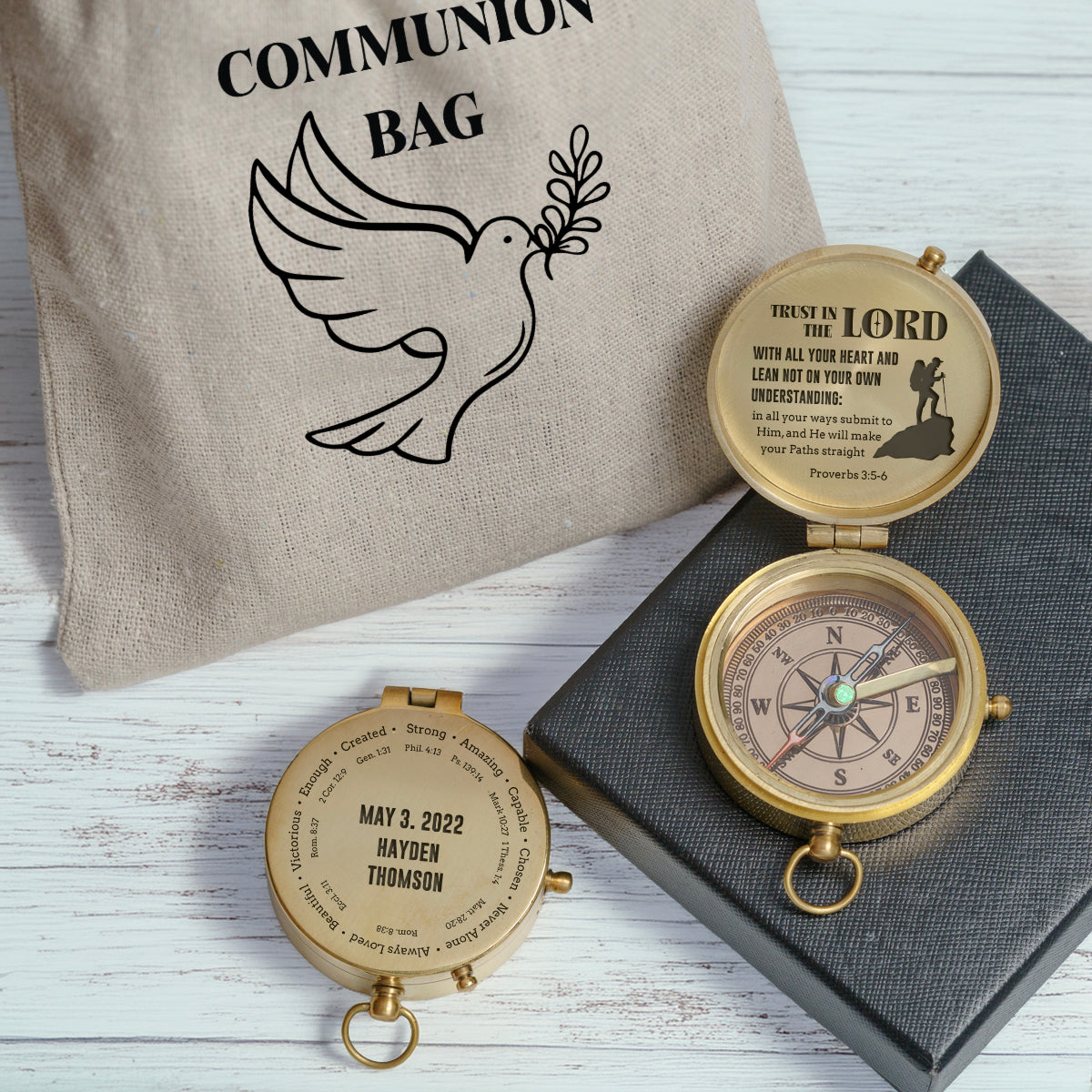 One Step with Faith, Forever Guided - In All Your Ways Submit To Him - Baptism & Communion Compass - Gpb16082