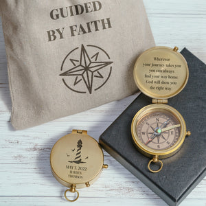 One Step with Faith, Forever Guided - God Will Show You The Right Way - Communion & Confirmation Compass - Gpb16087