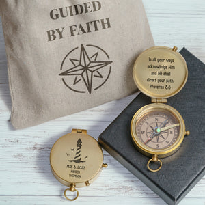 One Step with Faith, Forever Guided - In All Your Ways Acknowledge Him - Communion & Confirmation Compass - Gpb16081
