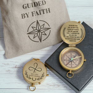 One Step with Faith, Forever Guided - I Will Strengthen You And Help You - Communion & Confirmation Compass - Gpb16090