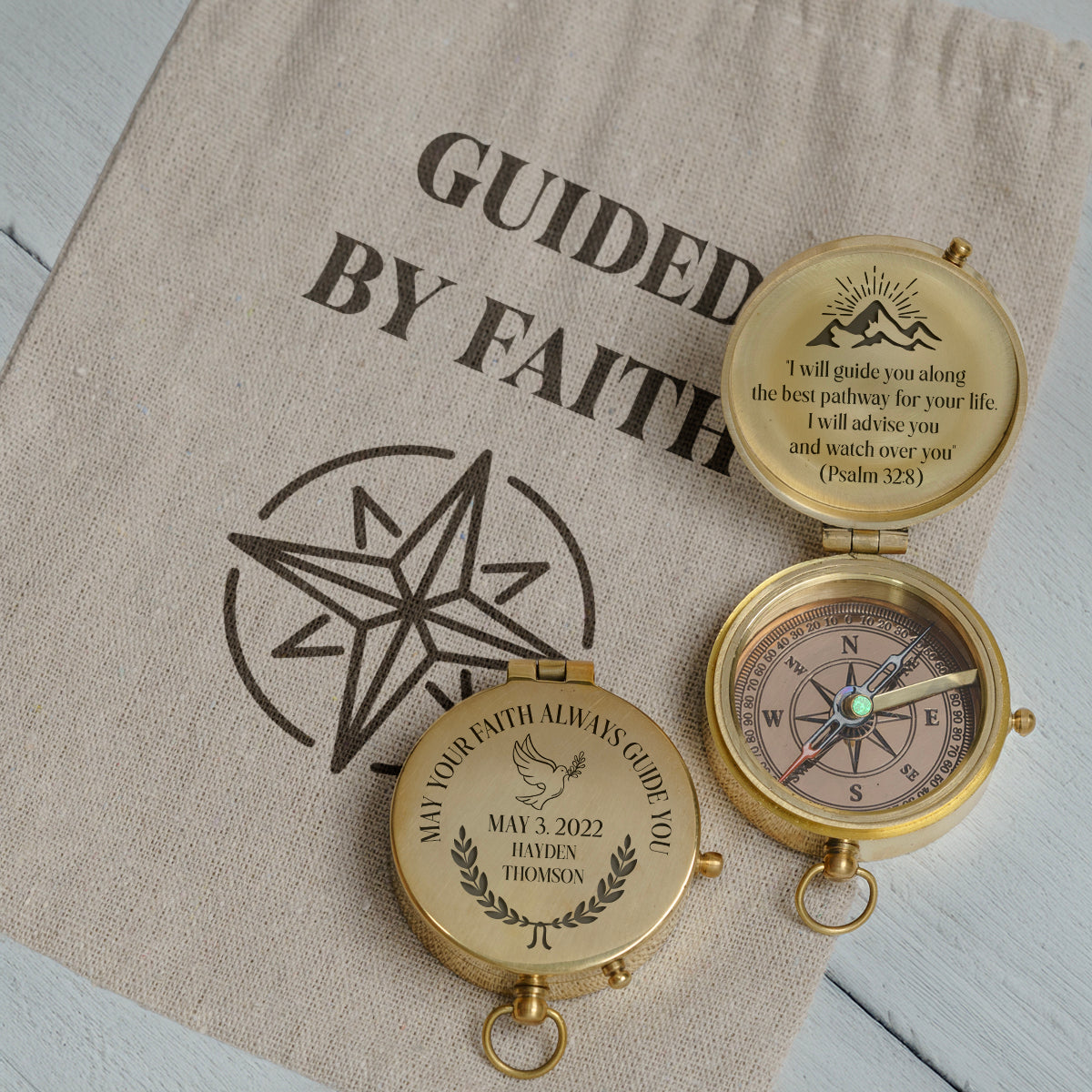 One Step with Faith, Forever Guided - I Will Advise You And Watch Over You - Confirmation & Communion Compass - Gpb16088