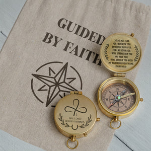 One Step with Faith, Forever Guided - I Will Strengthen You And Help You - Communion & Confirmation Compass - Gpb16090
