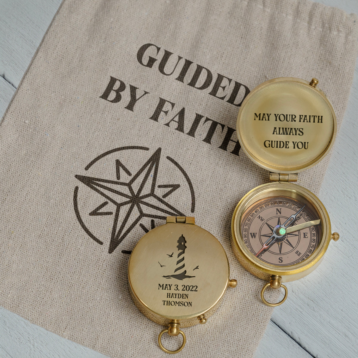 One Step with Faith, Forever Guided - May Your Faith Always Guide You - Confirmation & Communion Compass - Gpb16083