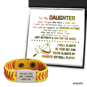 Softball Bracelet - Softball - To My Daughter - You're Capable Of Achieving Anything - Gbzk17027