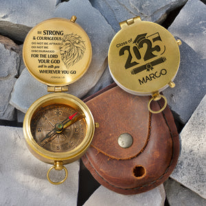 Personalized Engraved Compass - Family - To My Son - Your God Will Be With You Wherever You Go - Gpb16076