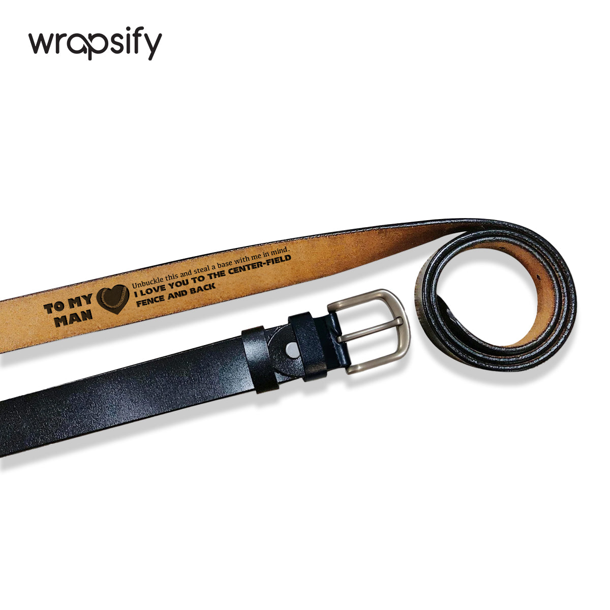Home Run Hero Gift - Baseball Leather Belt with a Hidden Surprise - Gar26005
