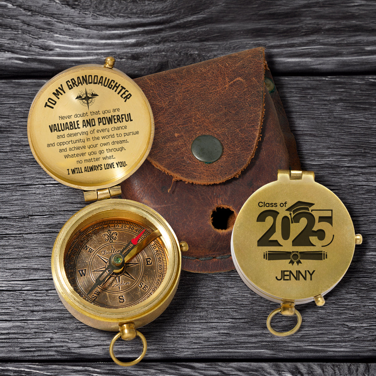 Personalized Engraved Compass - Family - To My Granddaughter - I Will Always Love You - Gpb23010