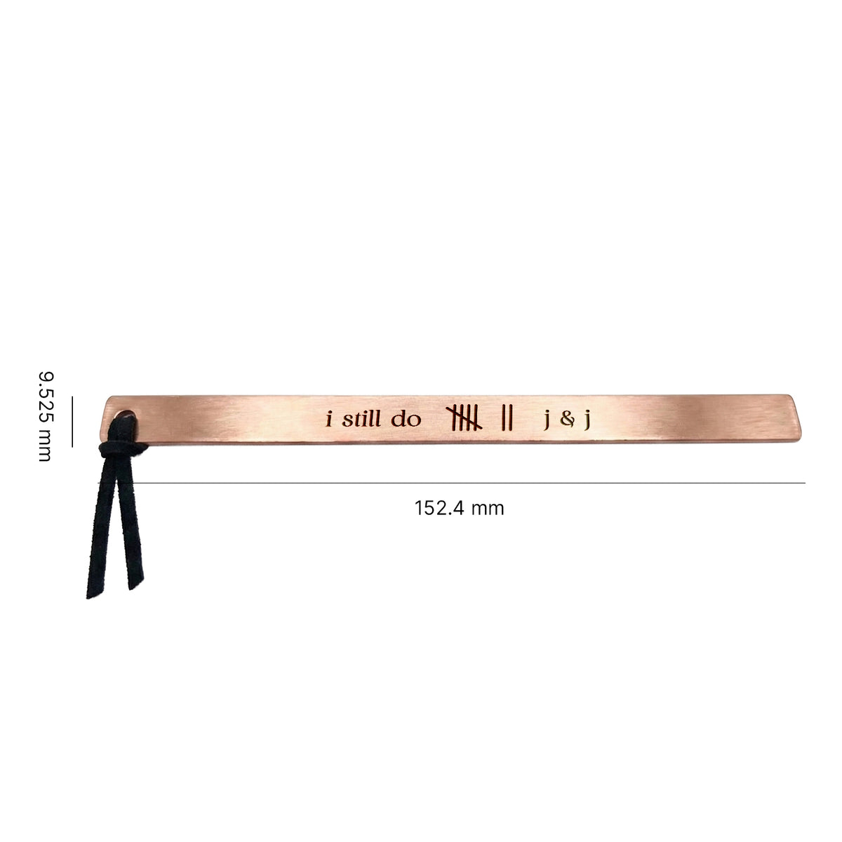 Personalized 7th Anniversary Copper Bookmark | Hand-Stamped "I Still Do" | Gdk26001