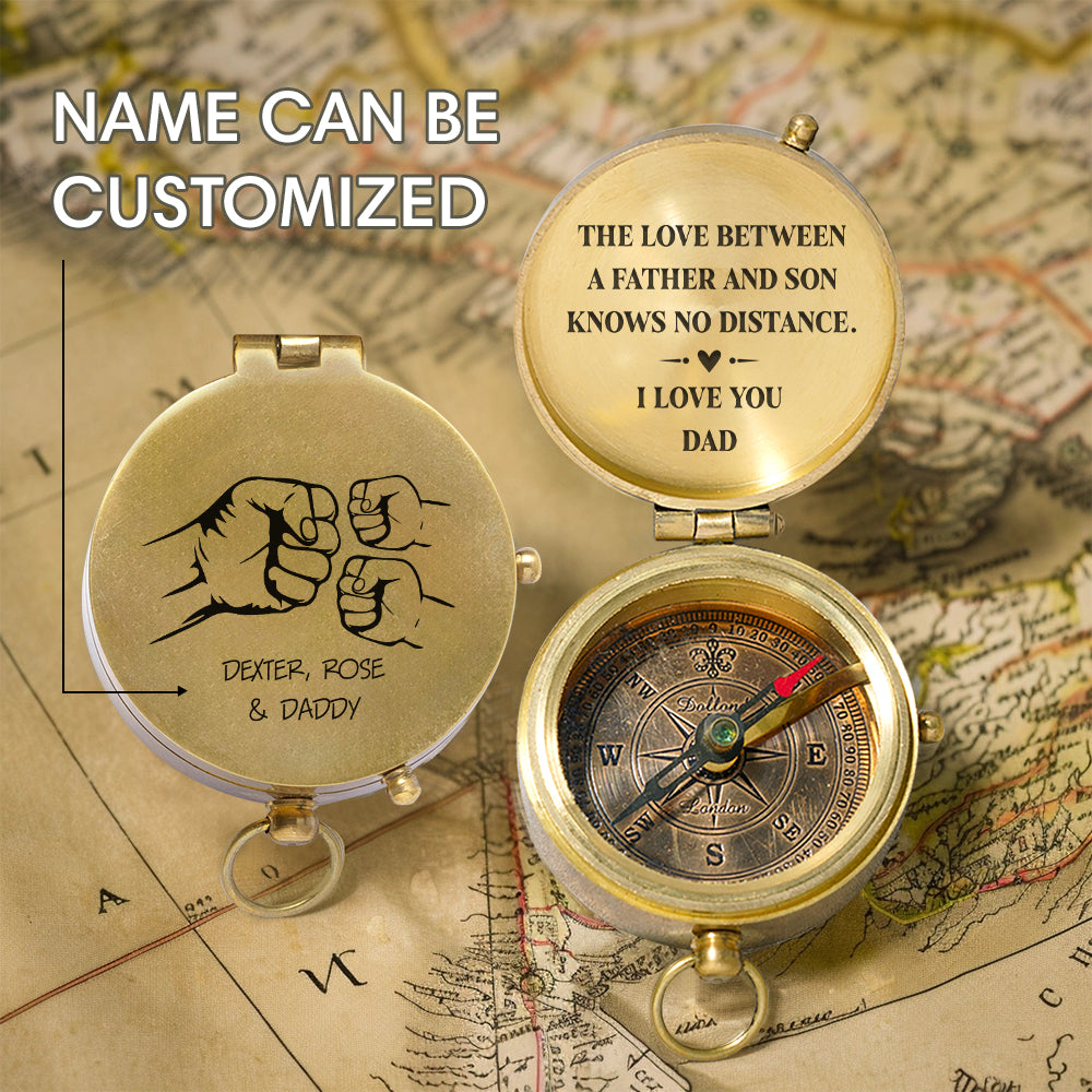 Personalized Engraved Compass - Family - To My Dad - From Son - The Love Between A Father And Son Knows No Distance - Gpb18061
