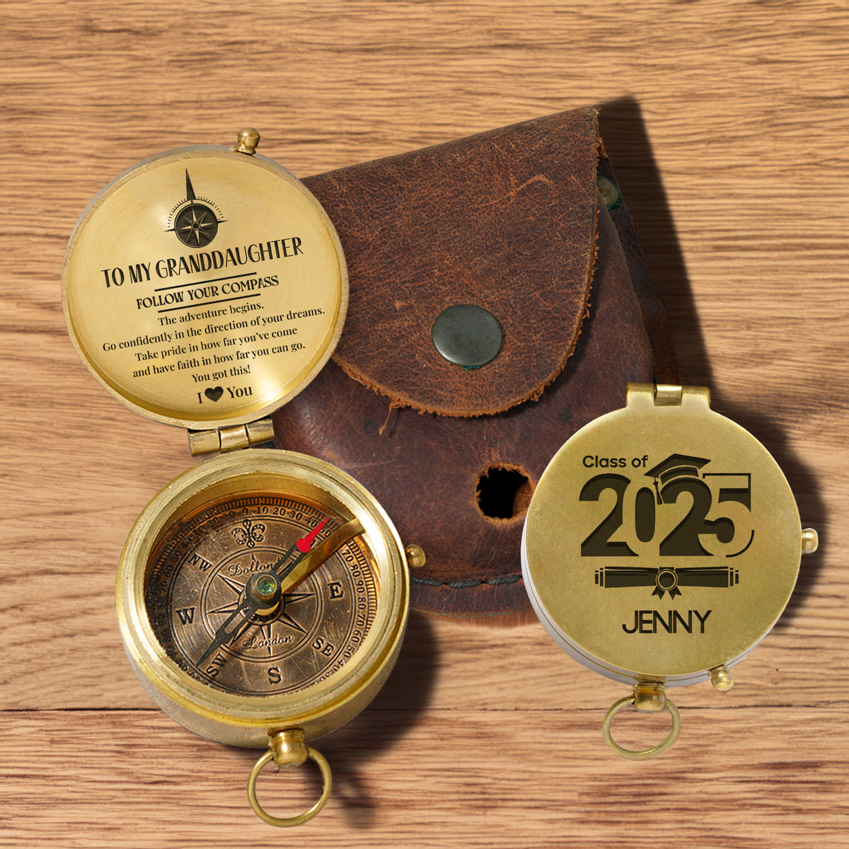 Personalized Engraved Compass - Family - To My Granddaughter - Go Confidently In The Direction Of Your Dreams - Gpb23014