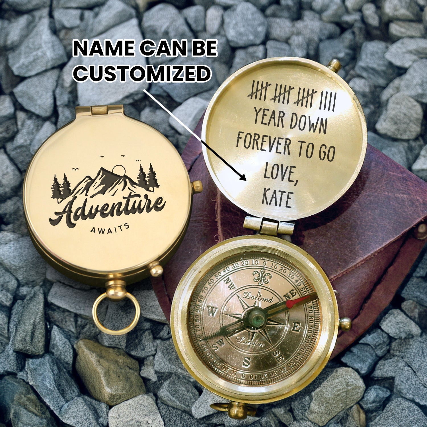 Personalized Engraved Compass - Family - To My Boyfriend - Forever To Go - Gpb12018